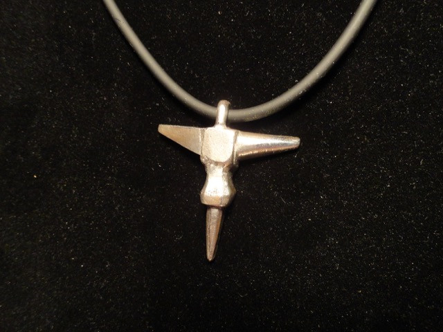 Anvil Pendant - Sterling Silver
