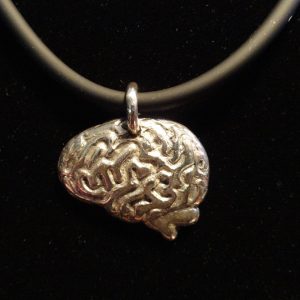 Zombie Brain Pendant - Sterling Silver