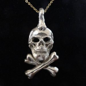 Skull and Crossbones Pendants - Sterling Silver