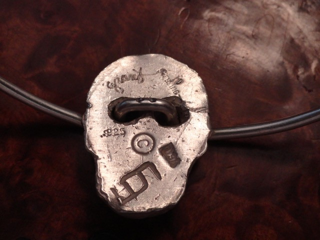 Skull Cuff Bracelet - Sterling Silver - Image 3