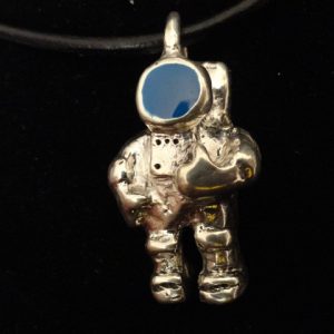 Space Astronaut Pendant - Sterling Silver