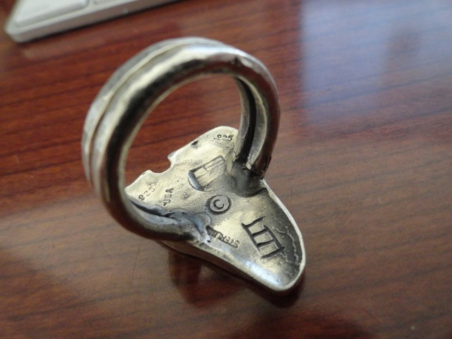 T-Bone Steak Ring, Sterling Silver