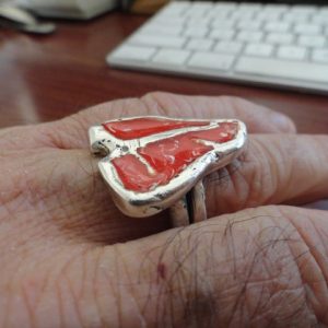 T-Bone Steak Ring, Sterling Silver
