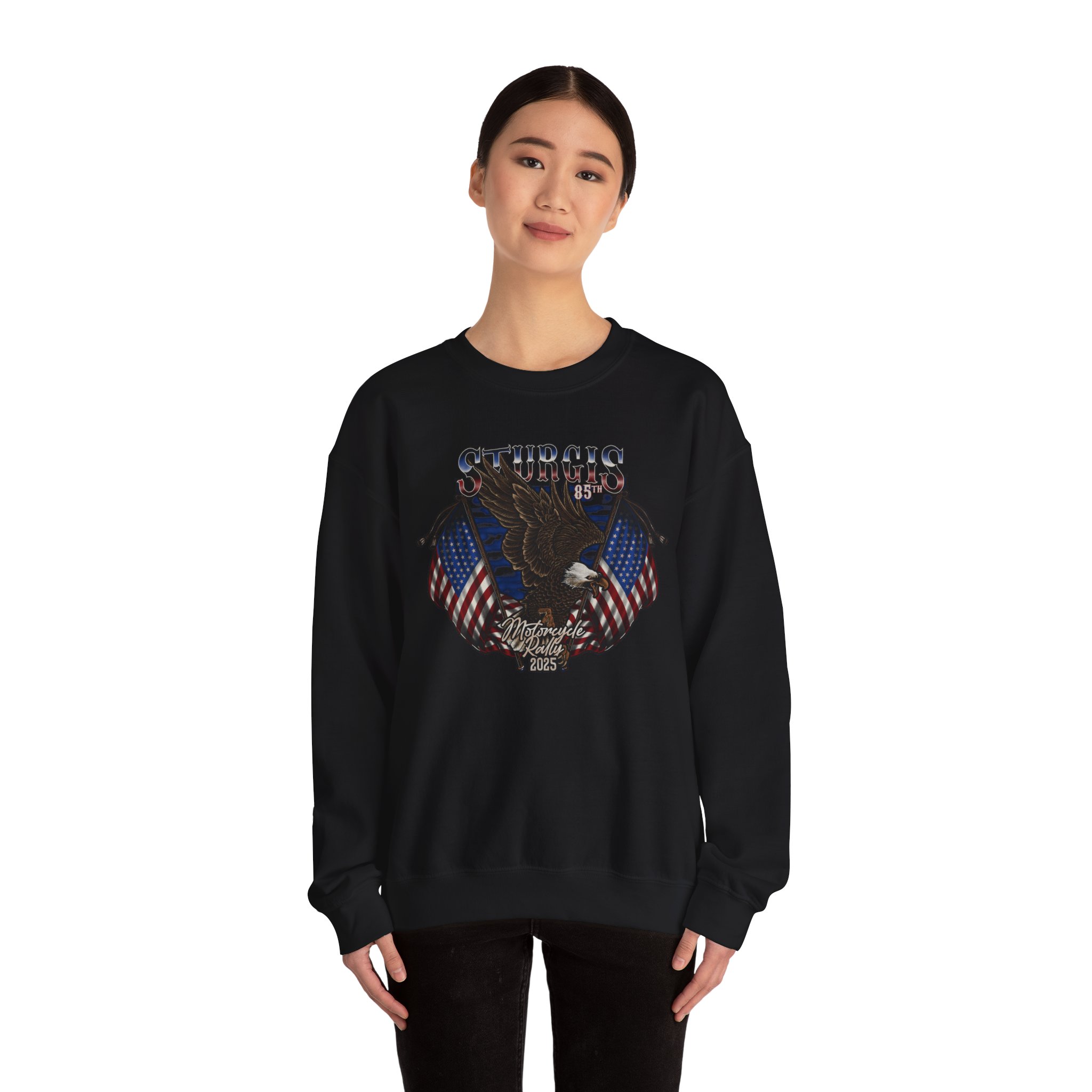 2025, 85th Annual Sturgis Motorcycle Rally, Eagle SweatShirt, Black Friday Special - Image 8