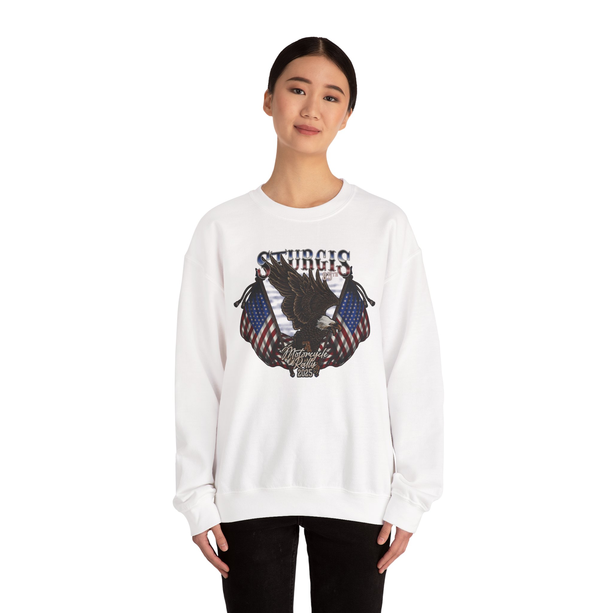 2025, 85th Annual Sturgis Motorcycle Rally, Eagle SweatShirt, Black Friday Special - Image 4