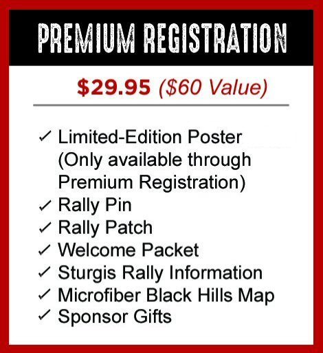 Sturgis Registration Premium Pack