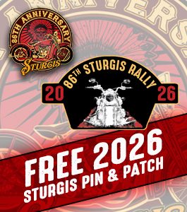 Free Sturgis Rally Pin & Patch set, 2026